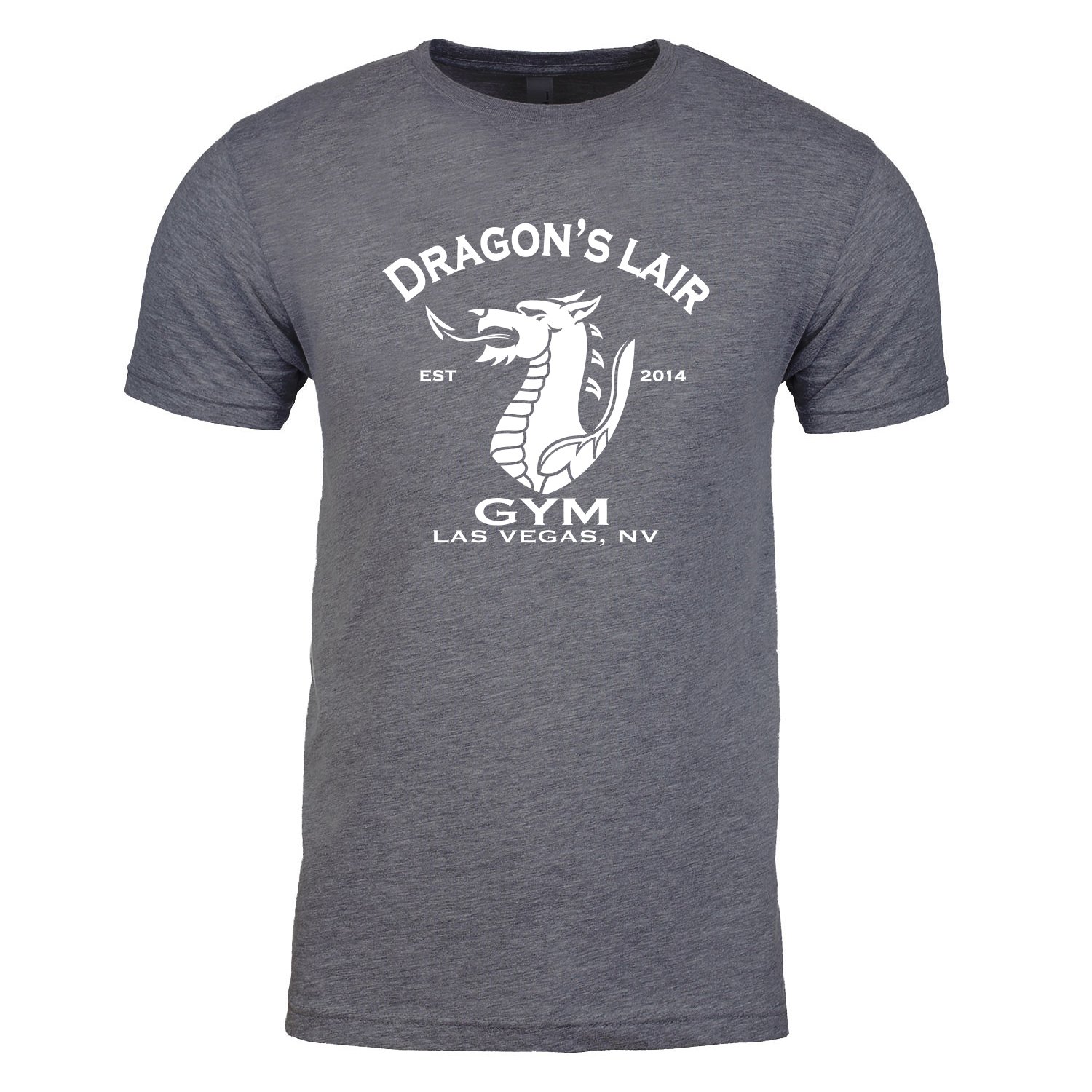 GRAPHITE HEATHER SHORT SLEEVE SHIRT – WHITE DRAGONS LAIR GYM LOGO ...