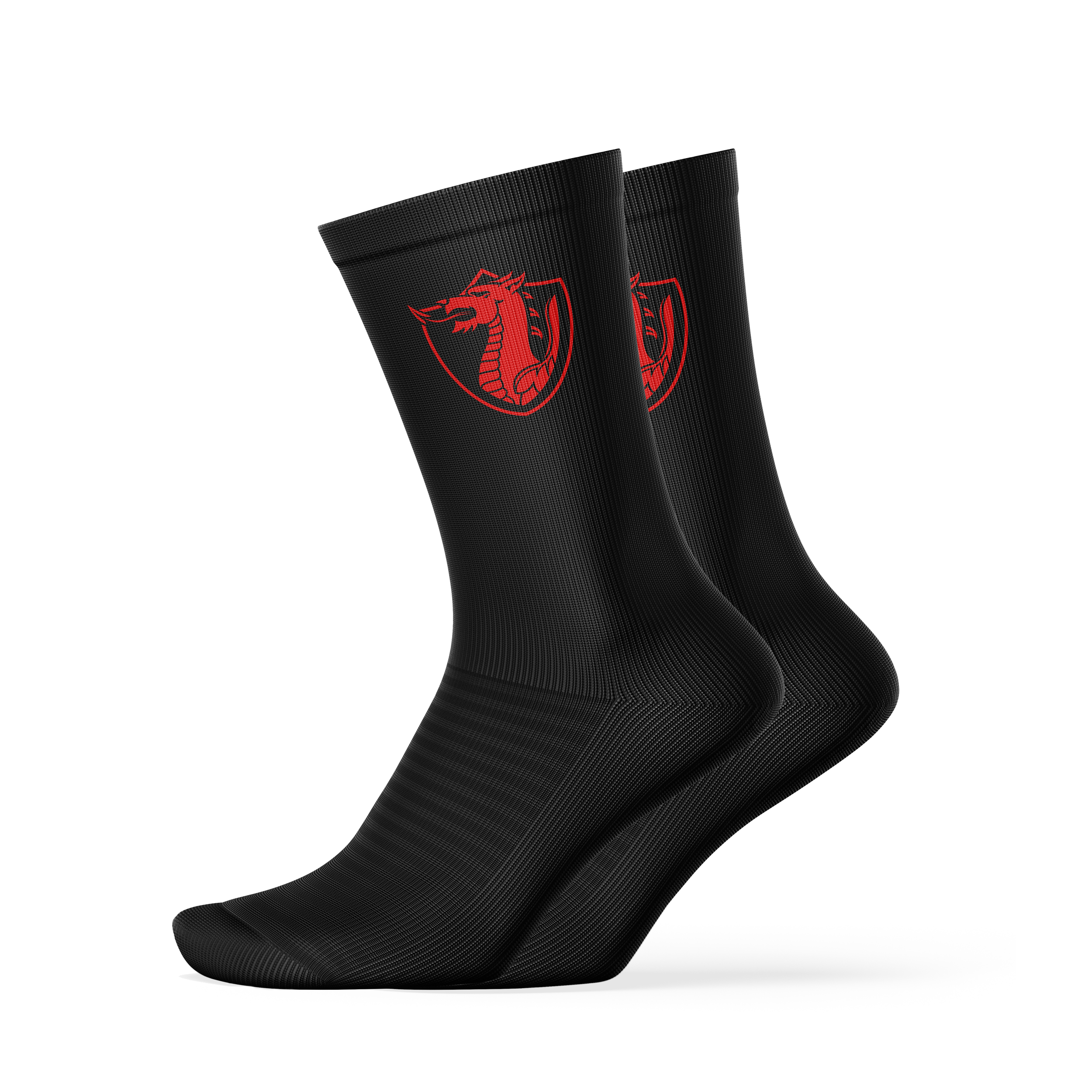 Socks – Black – Red Dragon Crest