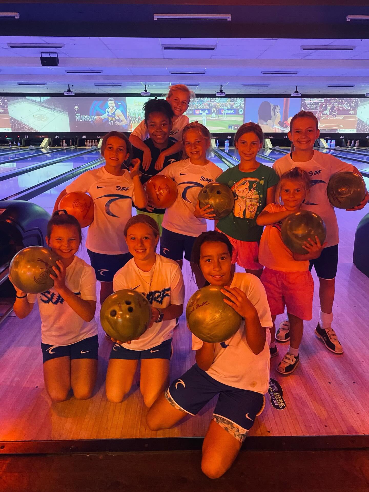 Team bonding at its finest! 🎳 Coach Sherif&rsquo;s 2014 pre-ga team spent time this weekend scrimmaging and then bonding over bowling. 

The bowling alley surprised us with the cute SDSC decor 💕
.
.
.
#sandiegosoccerclub #surfsoccer #letsgosurf #sd