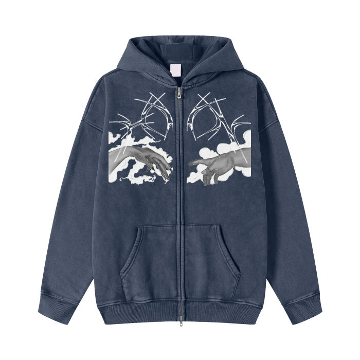 HEAVEN CREATION HOODIE (BLUE) — hvnhll