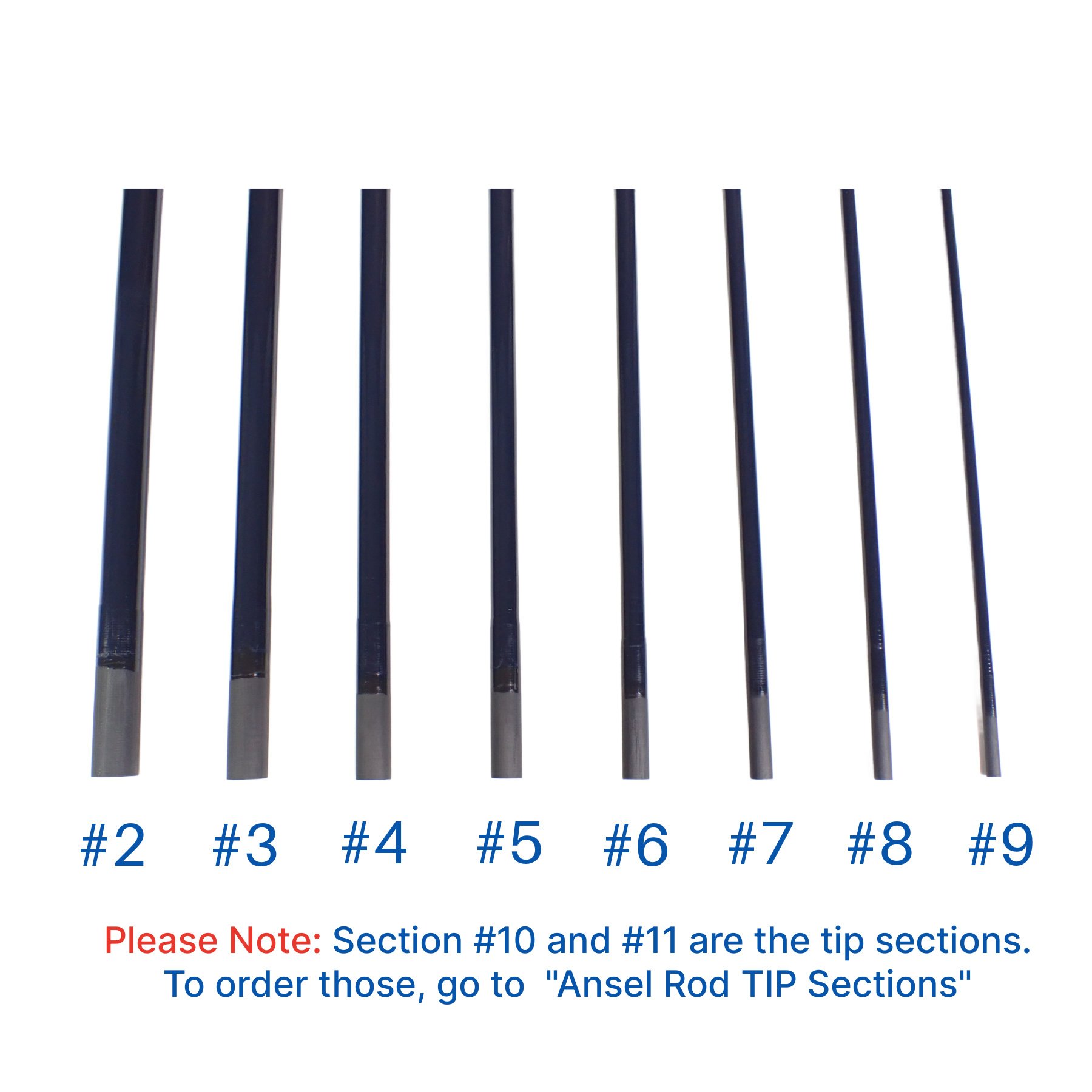 Ansel Rod Sections #2-#9