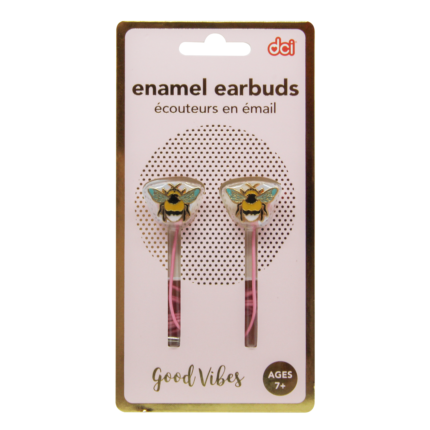 Final product- Enamel earbuds in packaging