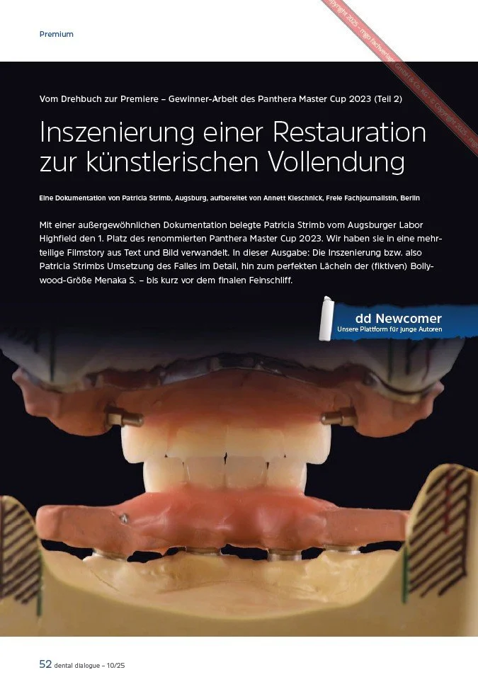 dental dialogue 10/2025 - Panthera Master Cup 2023 - Patricia Strimb - Teil 2