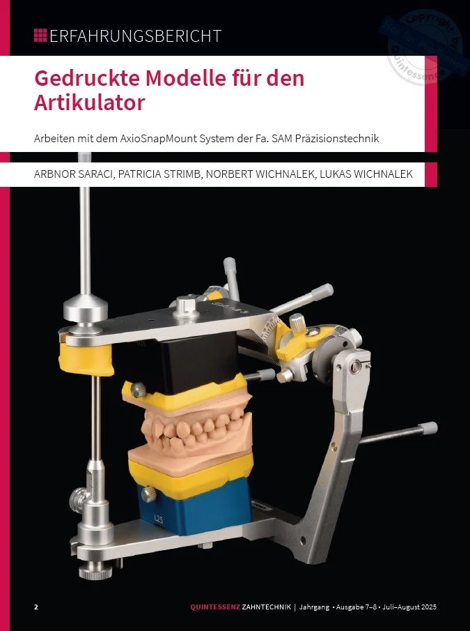 Quintessenz Zahntechnik 07-08/2025 - Gedruckte Modelle für den Artikulator