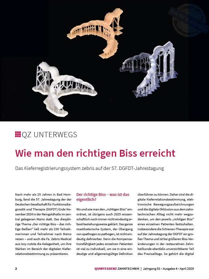 Quintessenz Zahntechnik 04/2025 - Wie man den richtigen Biss erreicht