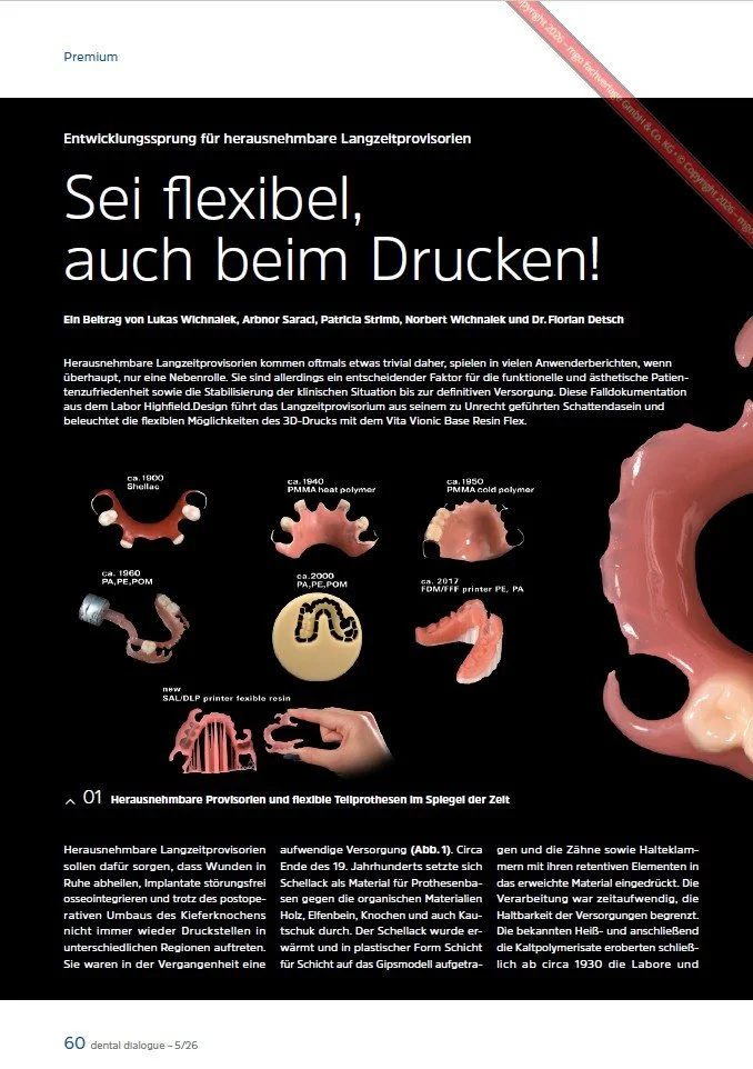 dental dialogue 5-2026 - Sei flexibel, auch beim Drucken!