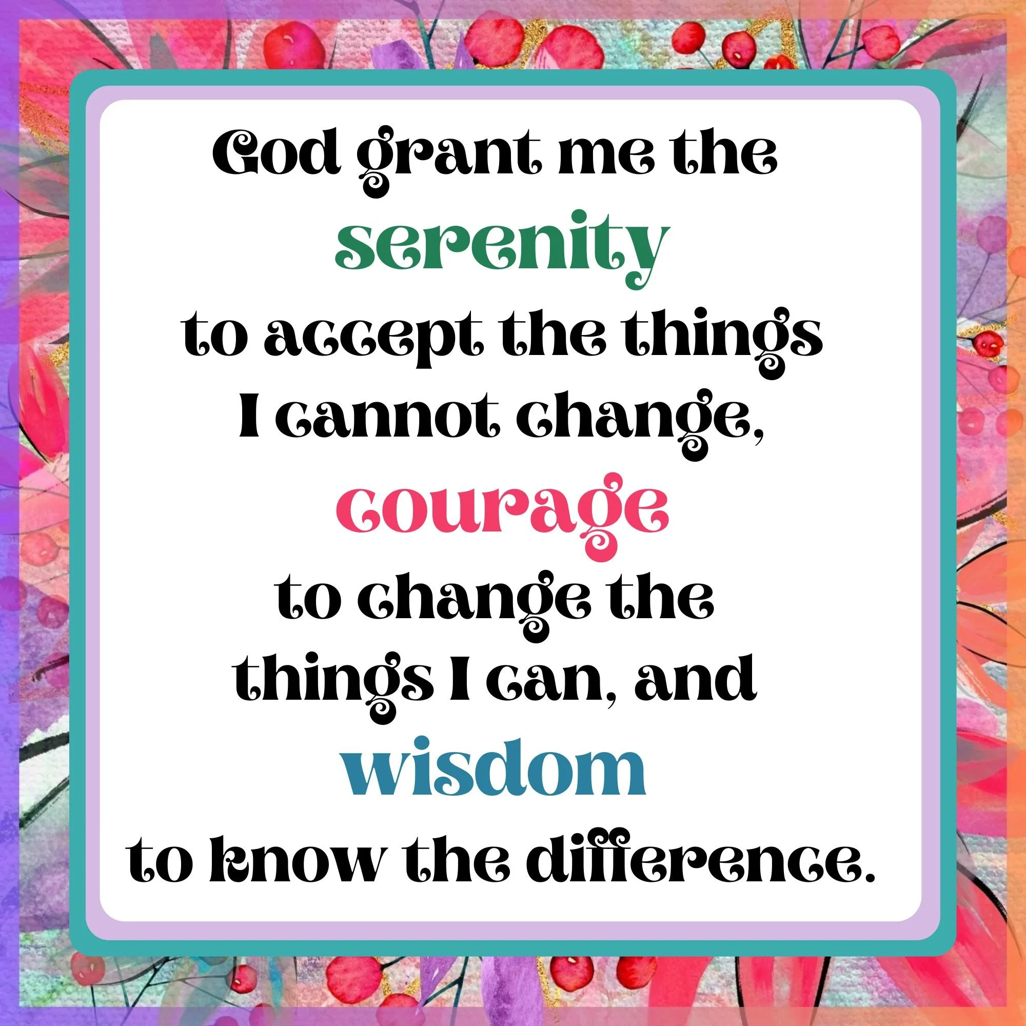 The Serenity Prayer