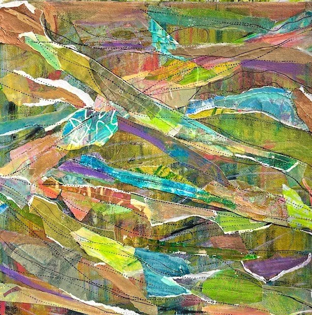 Appalachian Threads | Stitched Abstract Landscape by Beth LaPenna
