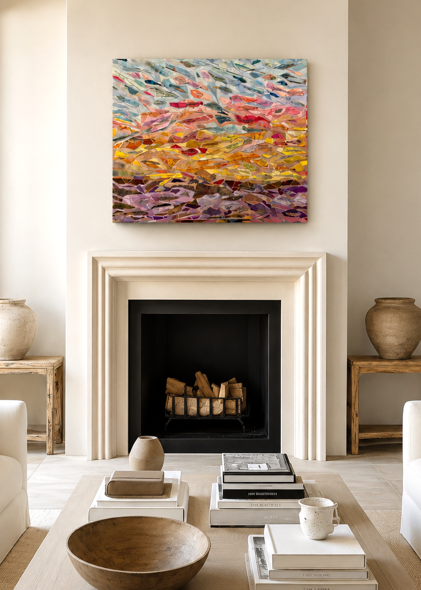 Amethyst Dawn by Beth LaPenna displayed in a neutral interior setting.