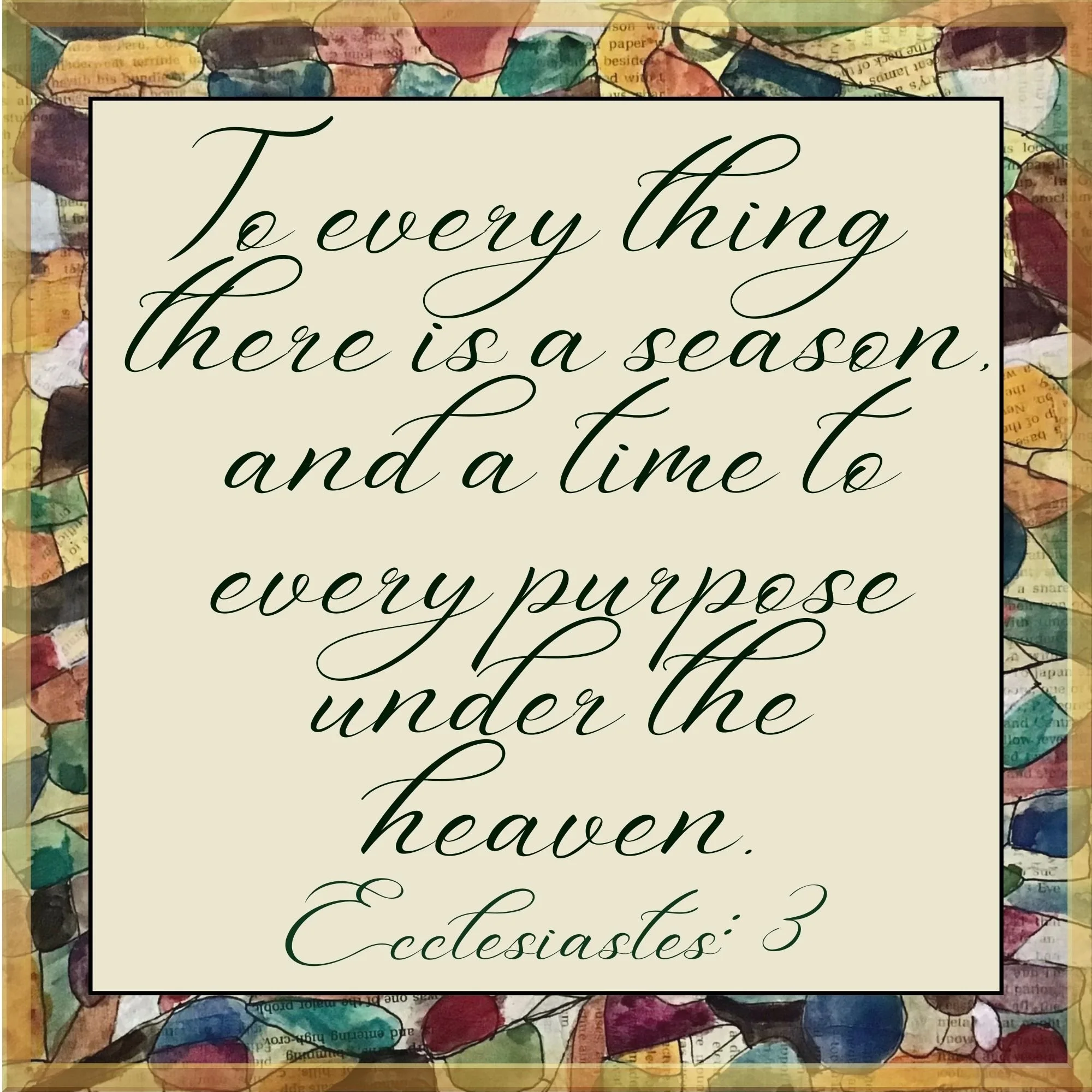 To Everything There is a Season