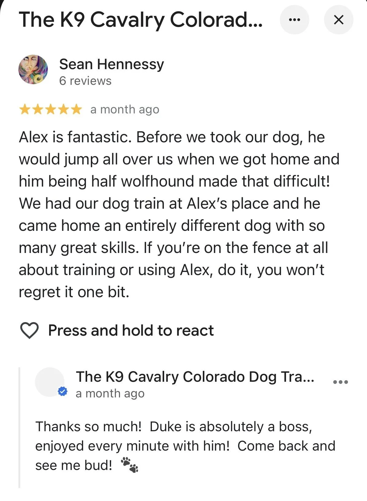 DUKE TRAINING