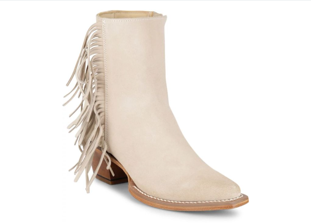 JUSTIN Women's BEV 7" Western Bootie in IVORY style VN4427