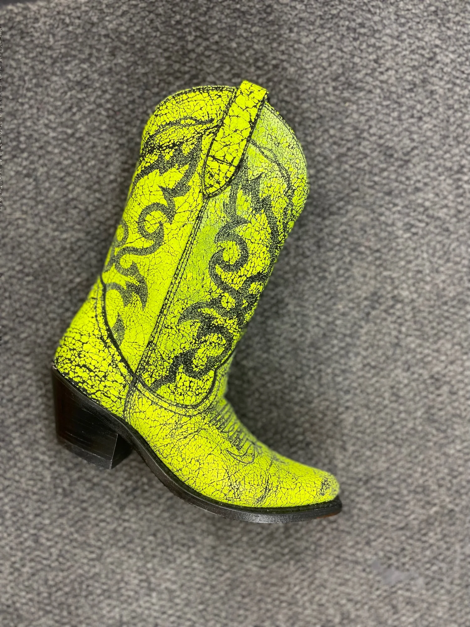 Black and green cowboy boots cheap
