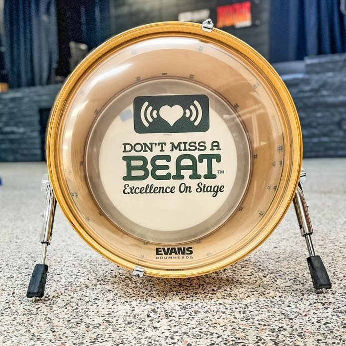 EXCELLENCE ON STAGE! 🧡 

Thanks to @evansdrumheads and @daddarioandco for creating a personalized DMAB drumhead with our new mission! 
#dontmissabeatjax #evansdrumheads #daddario