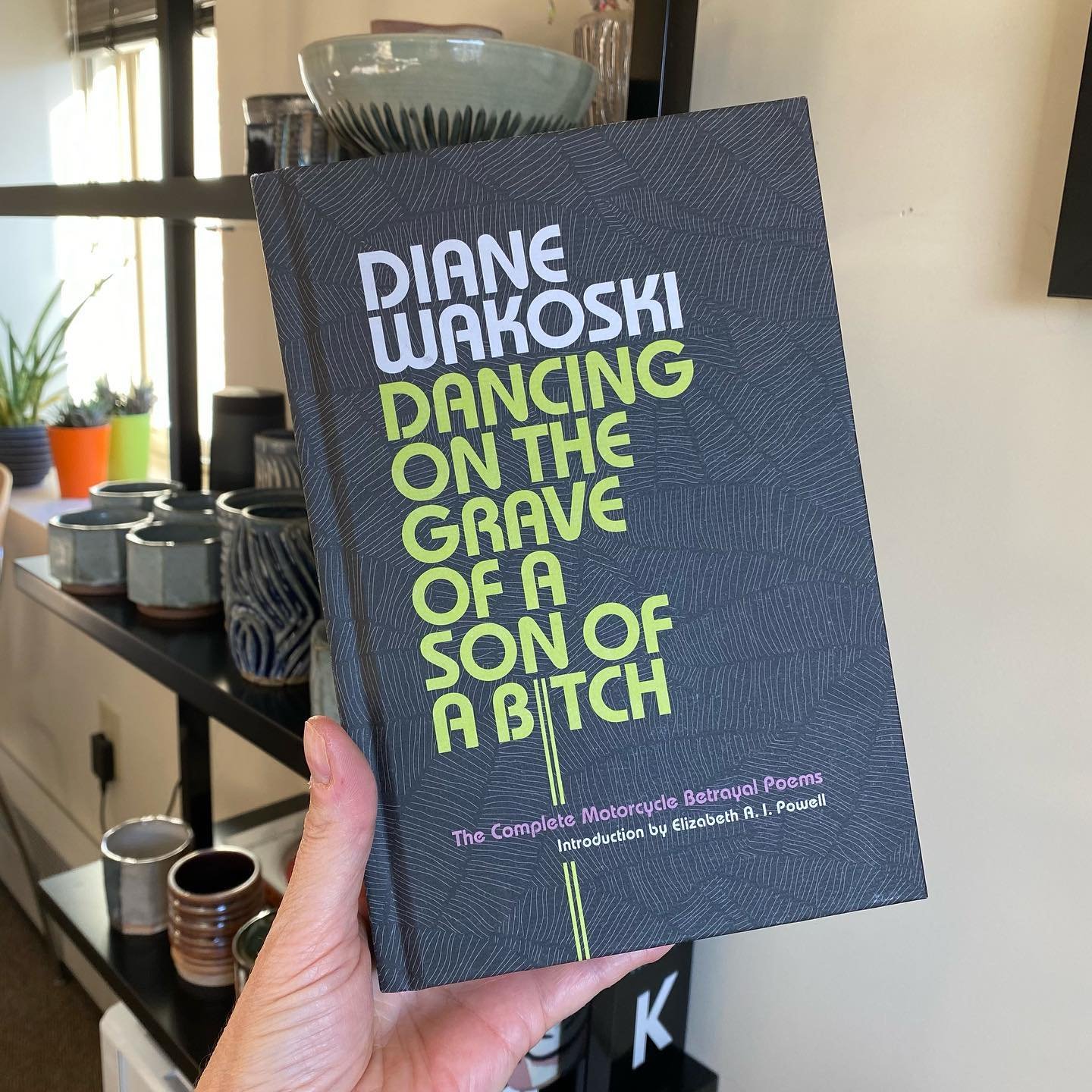Always exciting when the real thing shows up and you can hold it in your hand. I did the cover and interior of Diane Wakoski&rsquo;s book of collected poems, published by Black Sparrow Press. Available for your book. 😌
&bull;
&bull;
#bookdesigner #b