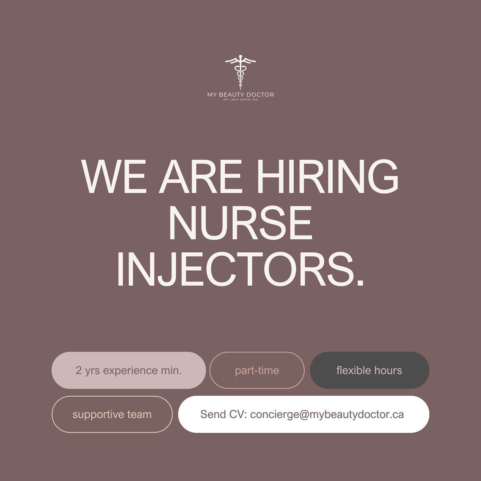 ✨JOIN THE MBD TEAM ✨
We&rsquo;re on the lookout for an experienced nurse injector to join Team MBD. If you&rsquo;re passionate about medical aesthetics and helping your clients look and feel their best, we&rsquo;d love to hear from you!

📧 To apply 