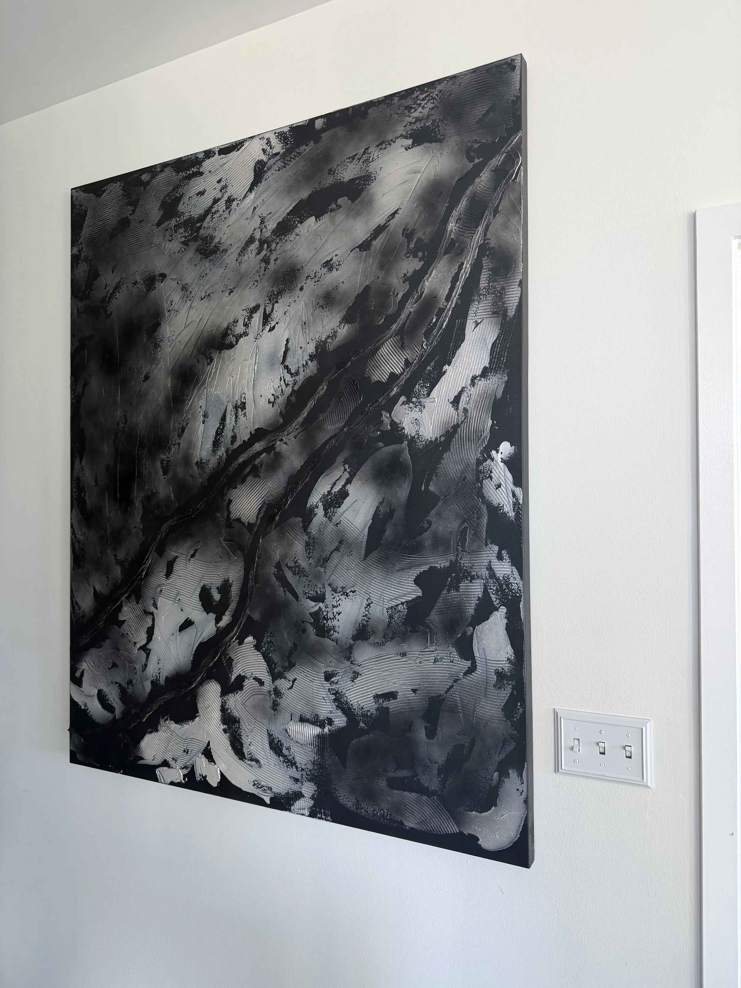 Ashes and Onyx - Textured and acyrlic. 48"x60"