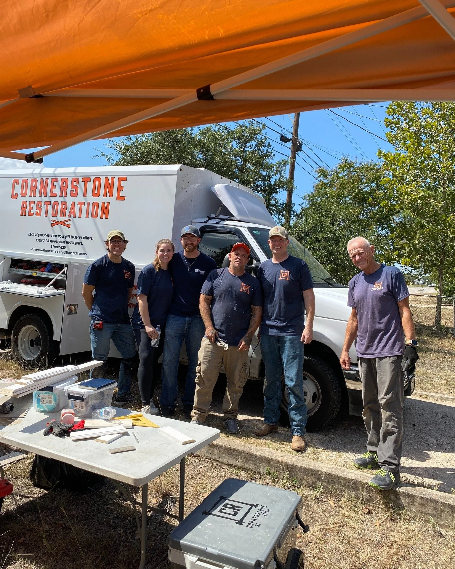 Our Weekday Warriors were on the move last week &mdash; from Bertram to Spicewood! 

The Thursday crew worked hard at Renita&rsquo;s home, replacing a toilet, laying tile, and installing LVP flooring &mdash; continuing the mission to make her and her