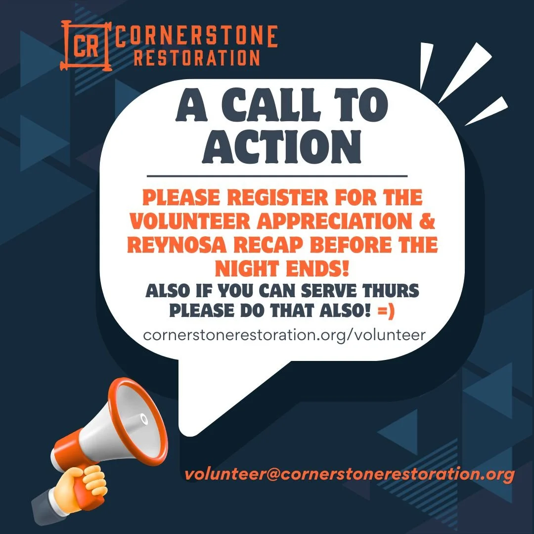Saturday - October 25th - 11 am - 3 pm - We will show our appreciation to YOU, our amazing VOLUNTEERS, and we will be recapping the Reynosa trip 🙌 Please RSVP now! Yummy food, fun times, and pool time!!! Stay in the clubhouse, rock on the patio,  or