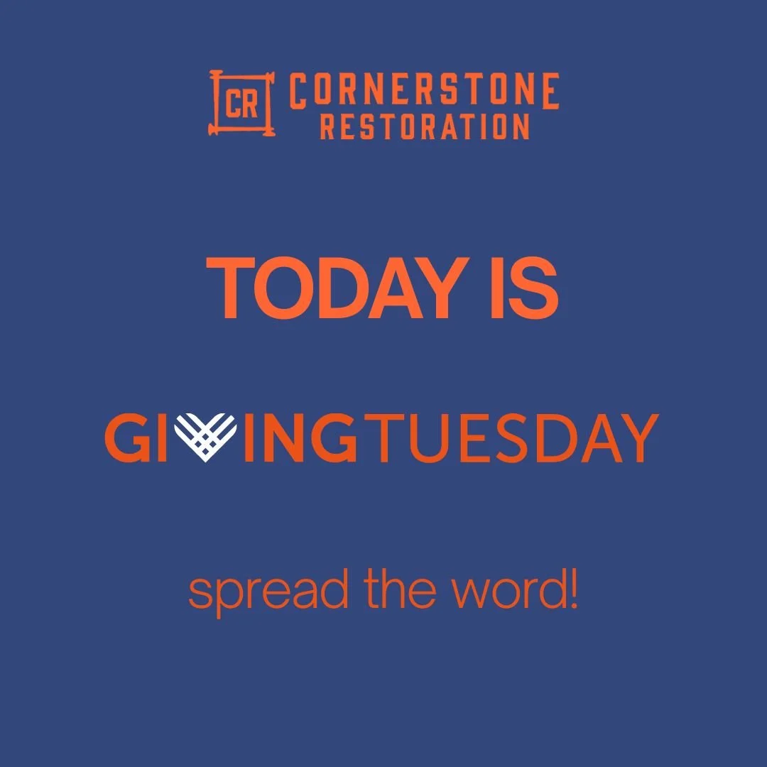 💥 Giving Tuesday is Here! &ndash; December 2 💥

Today is the day!

Every dollar given to Cornerstone Restoration helps us serve vulnerable &amp; isolated neighbors in your community with practical support and the hope of Jesus.

You can give here: 