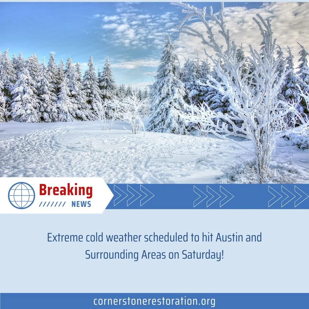 While the photo is gorgeous, it  may be a little drastic - but the weather warning is real, as is the empty shelves at HEB!  Get your water and toilet tissue now, and don't forget to cover your water spigots!

For the safety of the staff and amazing 
