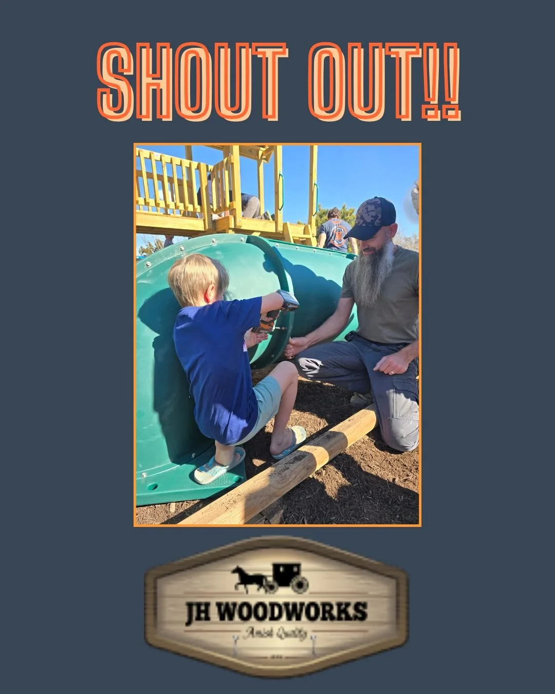 We'd like to give a HUGE shoutout to Luke at @jhwoodworks.tx  for his wonderful support of the playground project in Hudson Bend!  Luke donated so much time and materials to ensuring that the children of New World Trailer Park have a fun and safe pla
