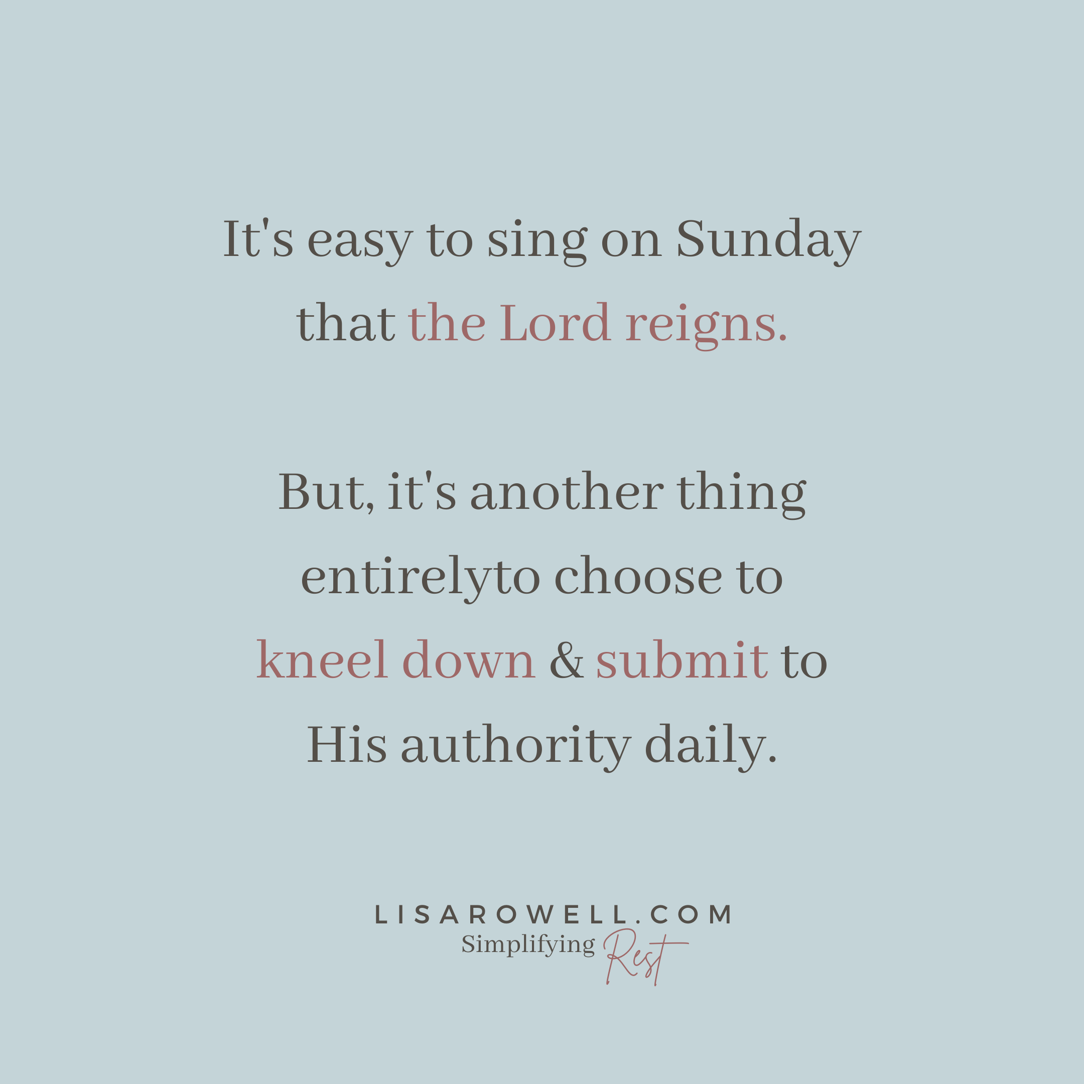 Give Up Control to Find Rest