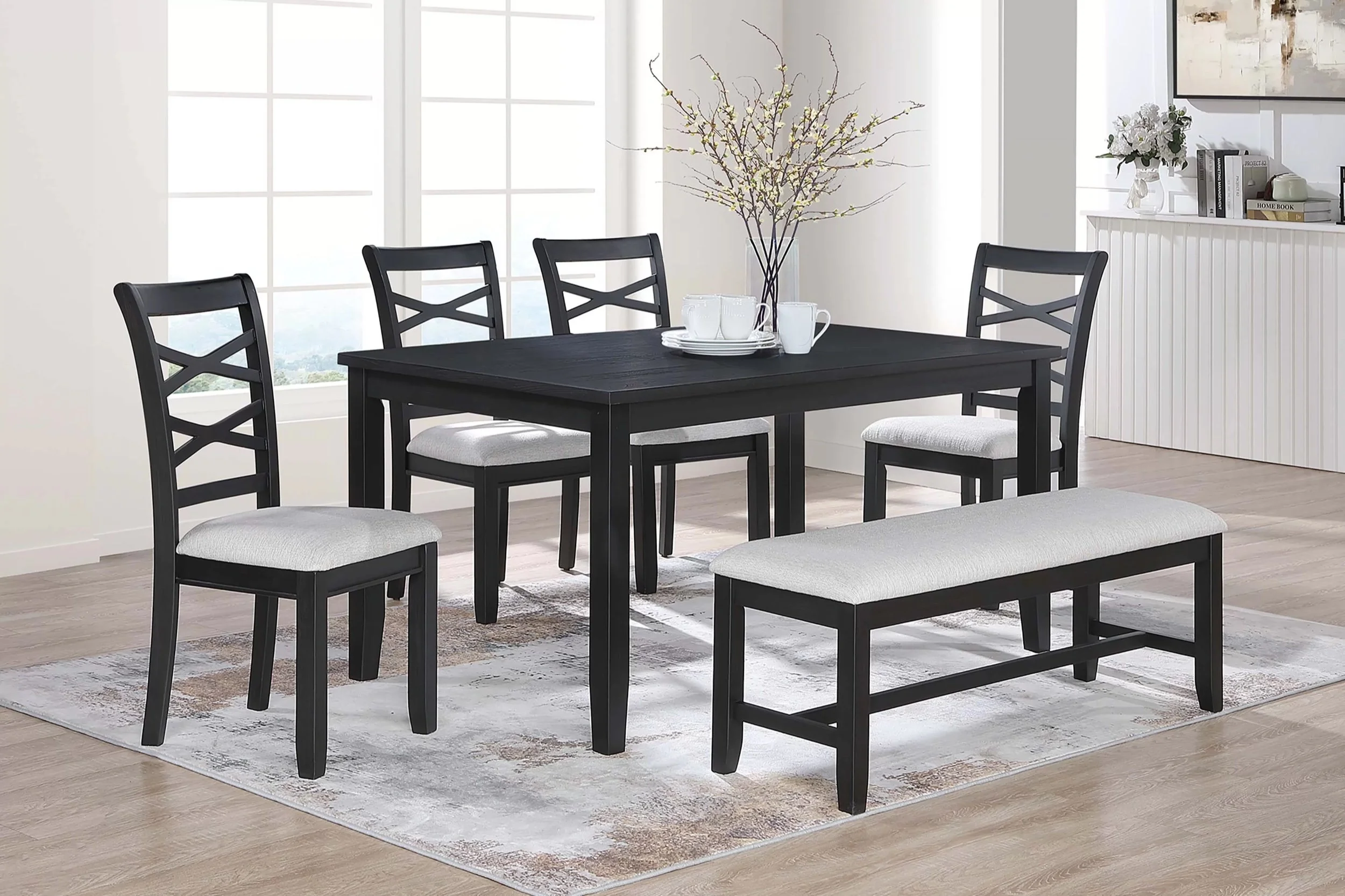 black-6-piece-dining-set-with-bench-x-back-chairs-mesa-az.jpg