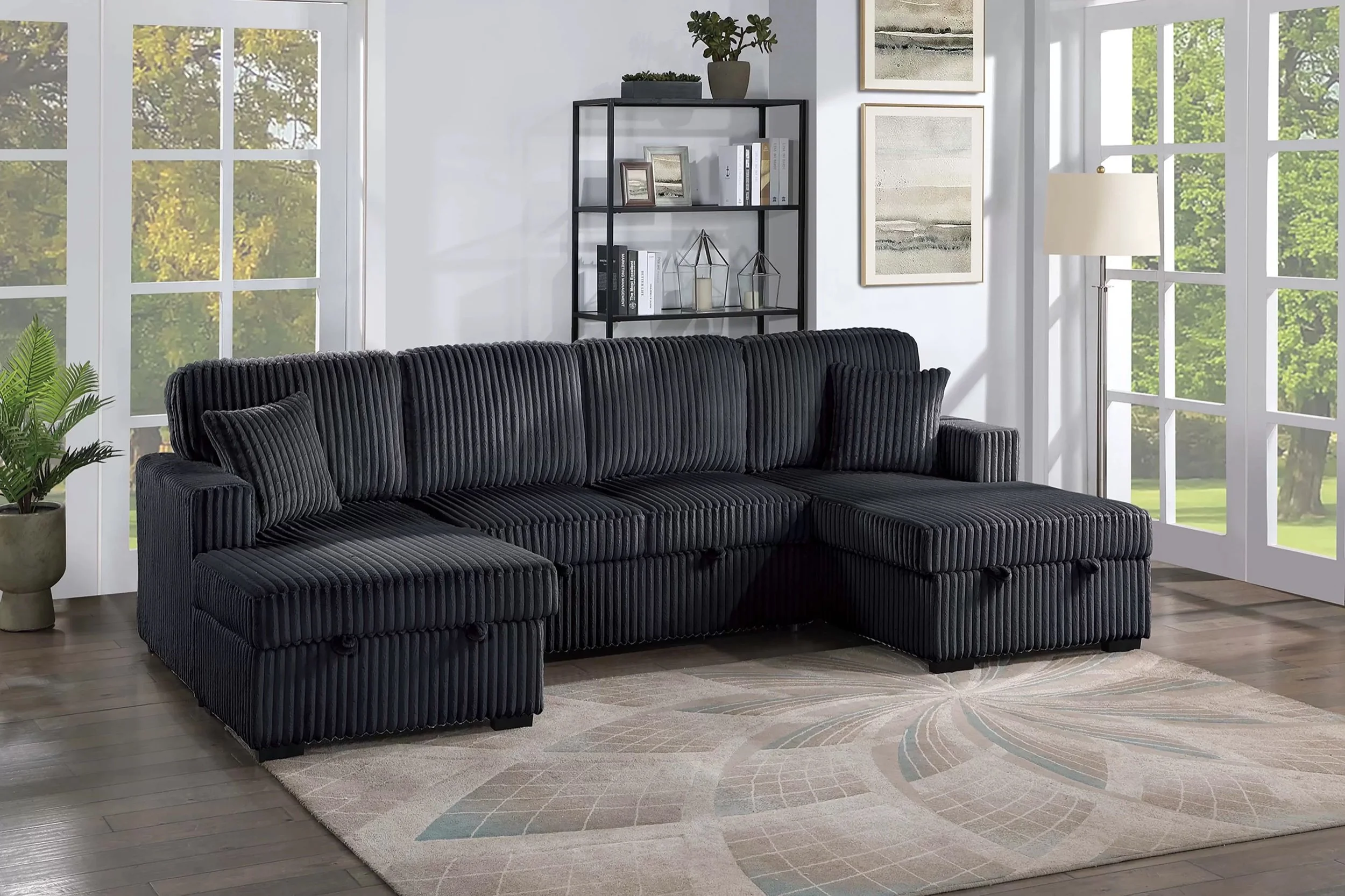 black-corduroy-u-shaped-sleeper-sectional-pull-out-bed-storage-mesa-az.jpg