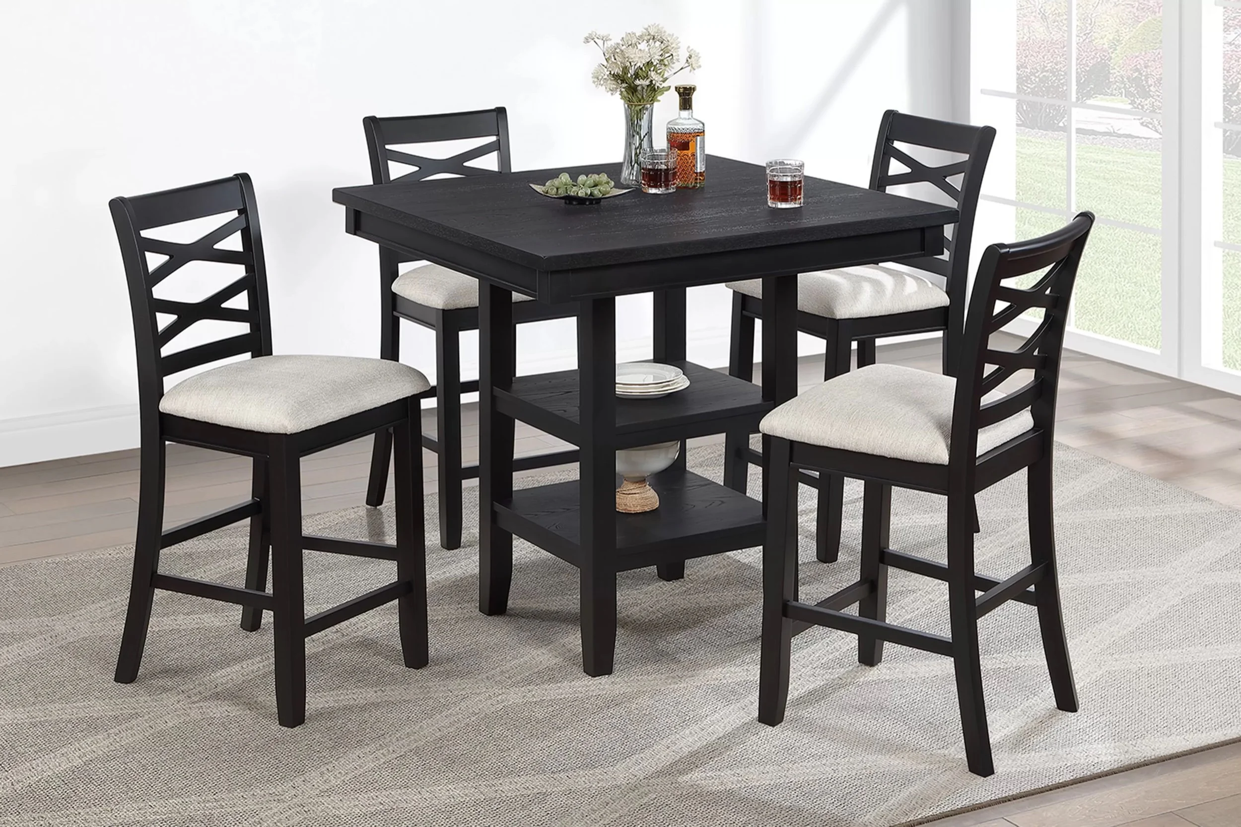 black-counter-height-table-set-for-4-with-storage-shelves-mesa-az.jpg