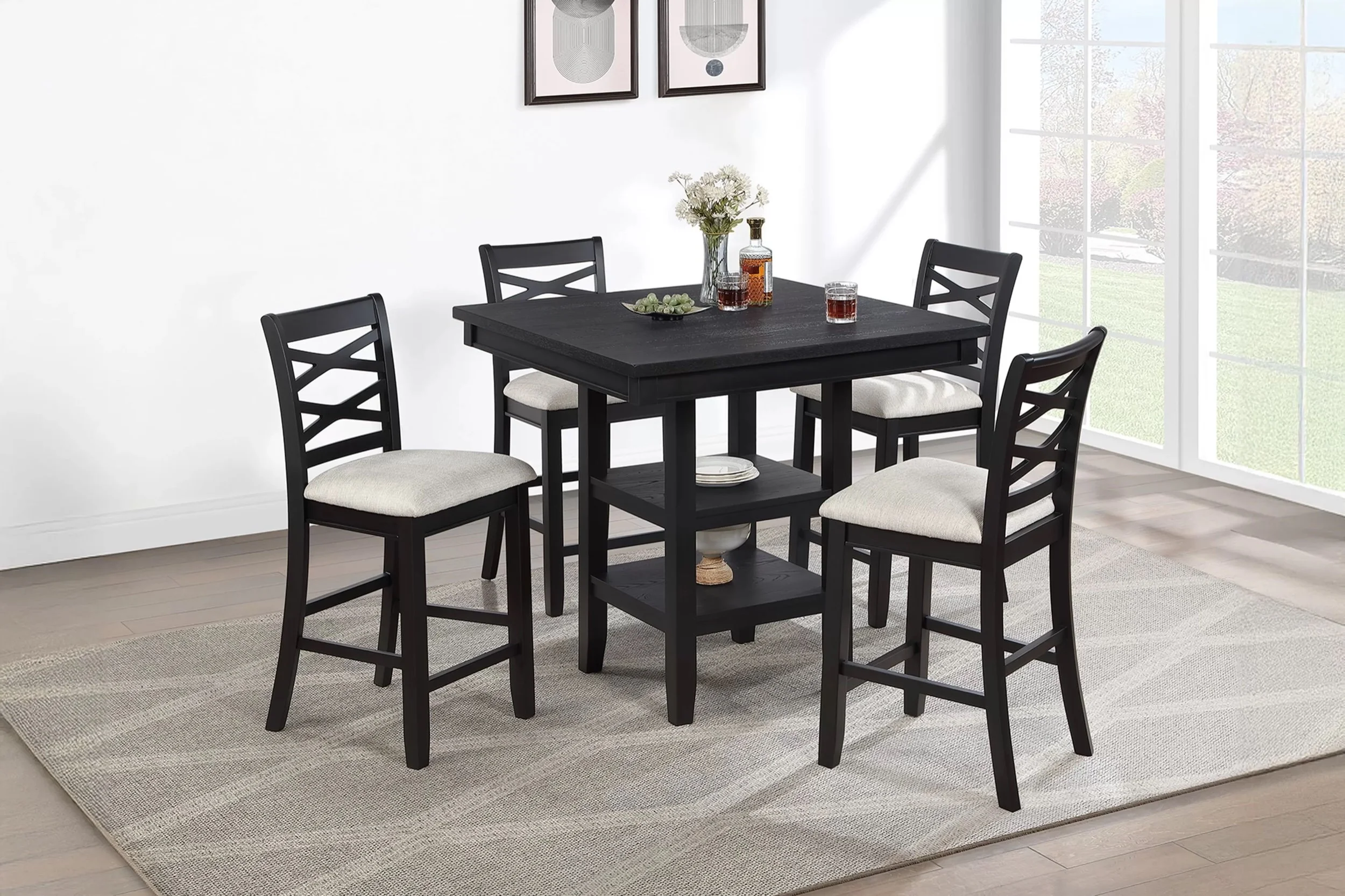 black-counter-height-table-set-for-4-with-storage-shelves-2.jpg
