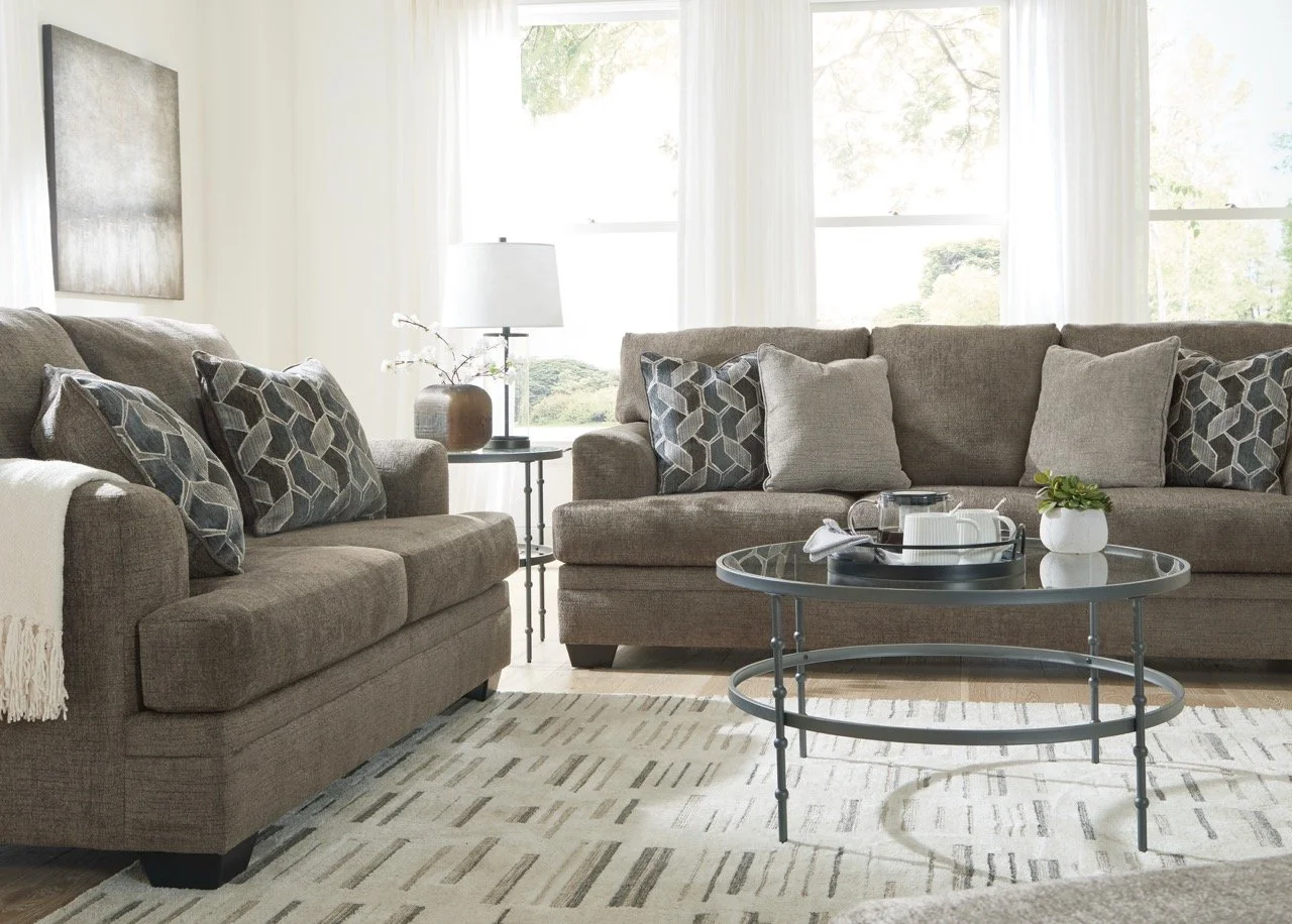 Nutmeg Brown Sofa and Loveseat