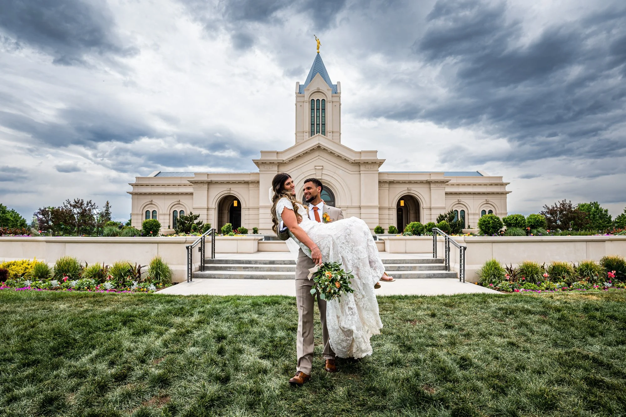 Fort Collins Colorado Temple | Courtney &amp; Malakai | Colorado Wedding Photographer