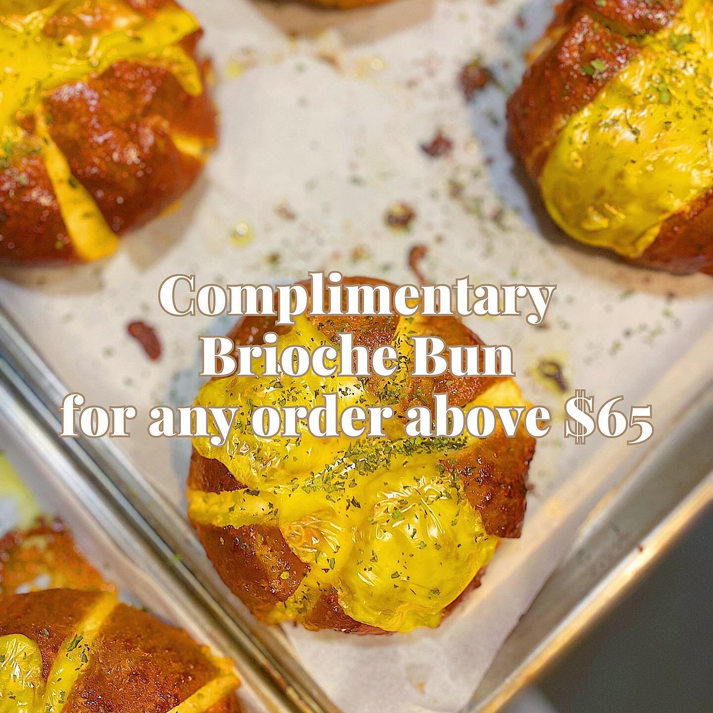 Calling all our wonderful customers 🥰! We want to give you a big shout-out for being the sweetest bunch around. To say thank you, we're buttering you up with complimentary Korean Cream Cheese Garlic Brioche for every order exceeding $65 (online orde