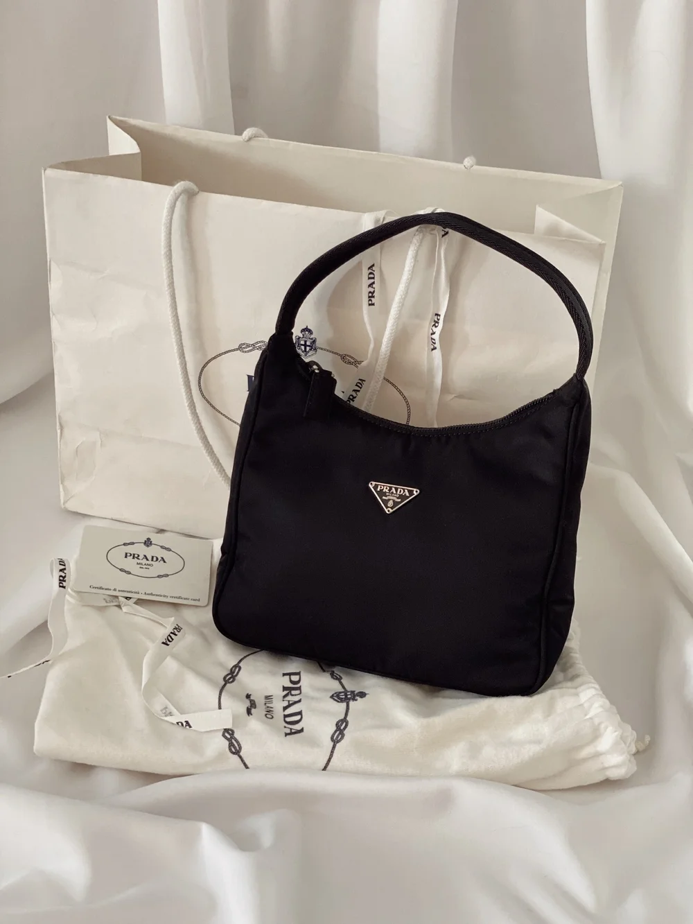 Vintage prada hobo bag hotsell