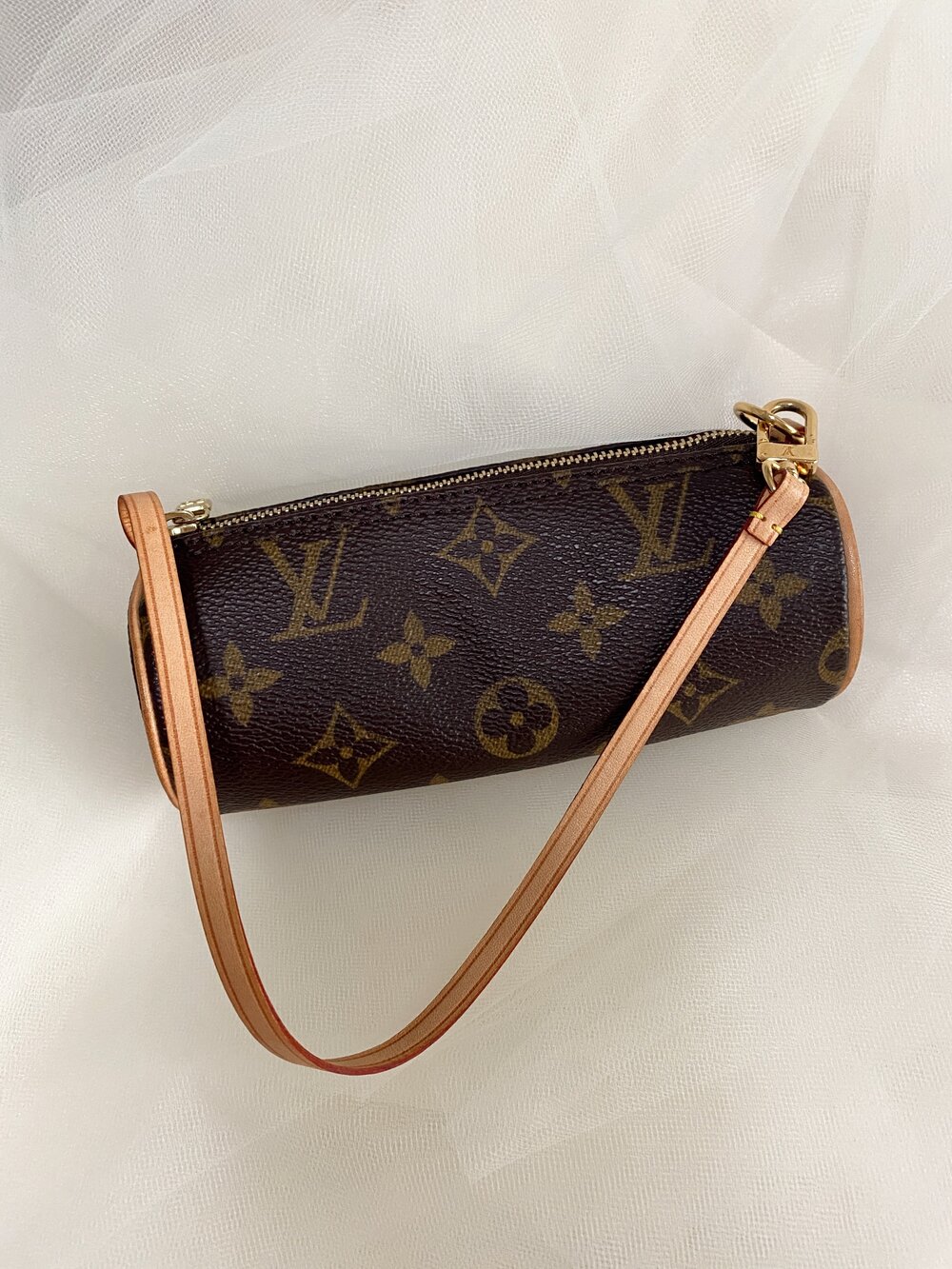 Louis Vuitton Little Papillon M92353 Monogram Satin Red TH0092