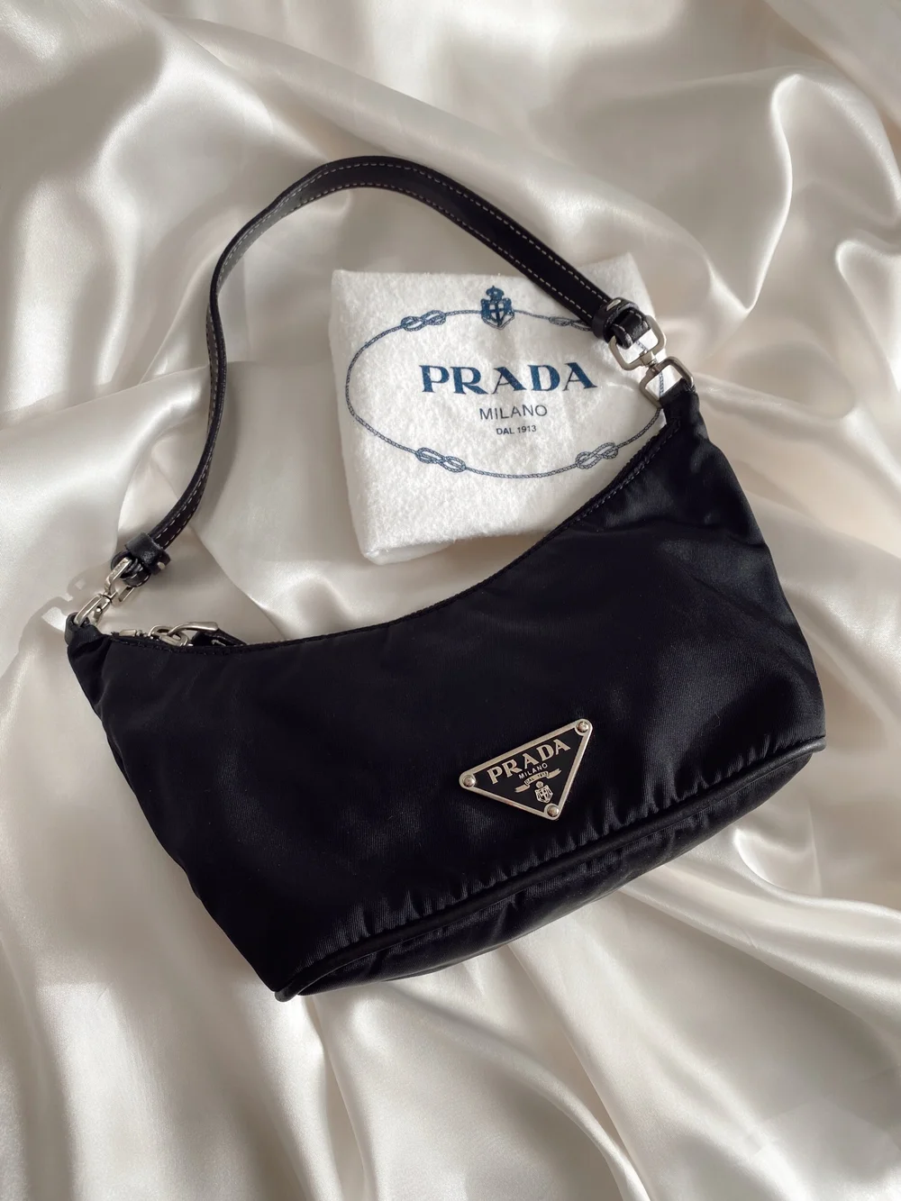 Prada, Bags, Vintage Prada Small Leather Duffle Bag