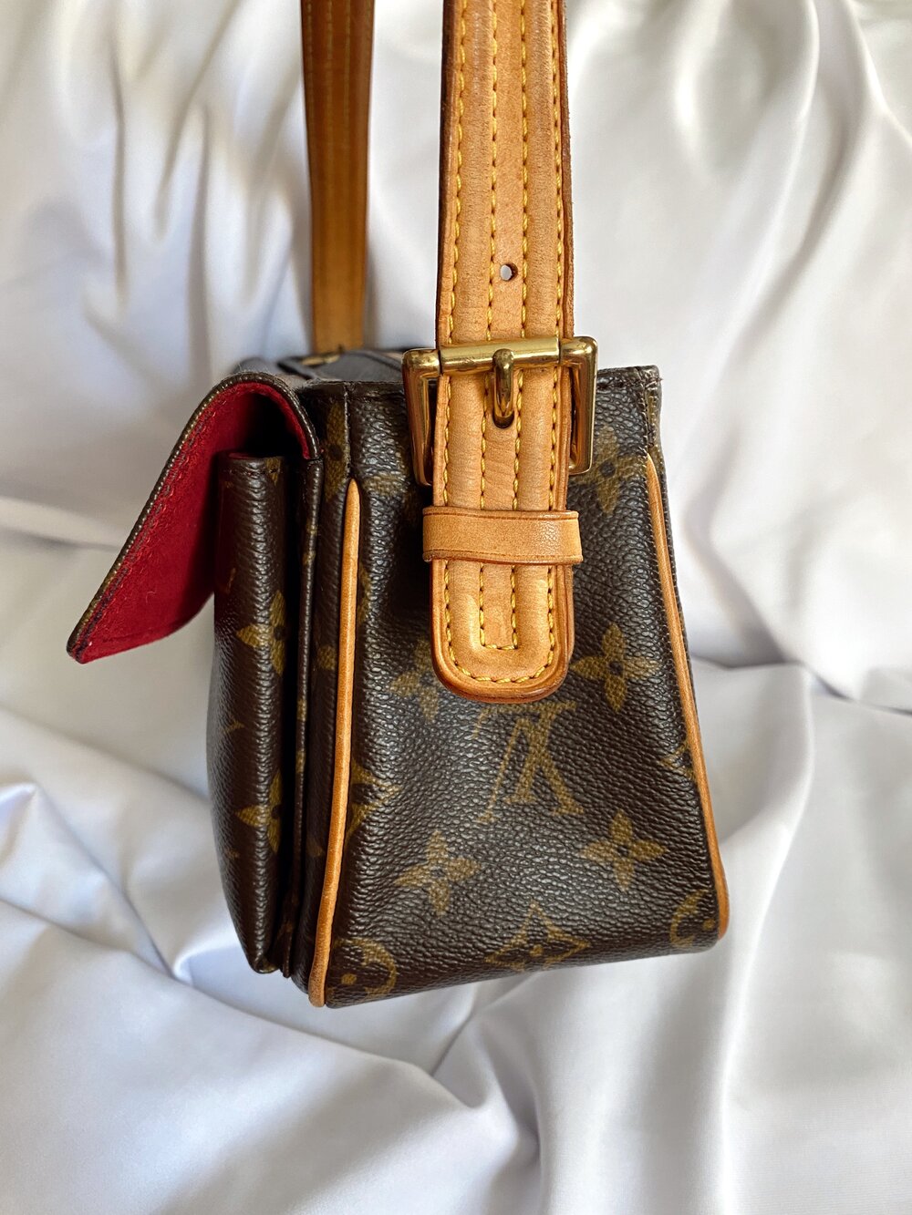 LOUIS VUITTON LV Viva Cite MM Used Shoulder Handbag Monogram M51164 #AH598