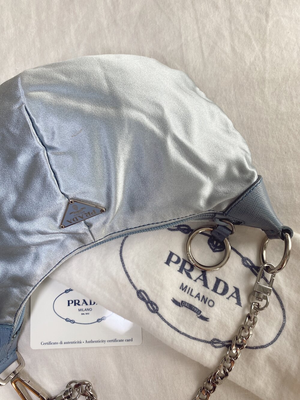 Prada Raso Soft Pervinca Shoulder Bag — Vic's Vintage