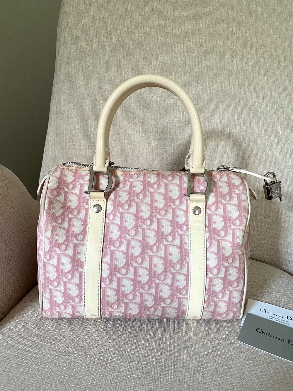 Christian Dior Pink Trotter Boston Bag - For Sale on 1stDibs