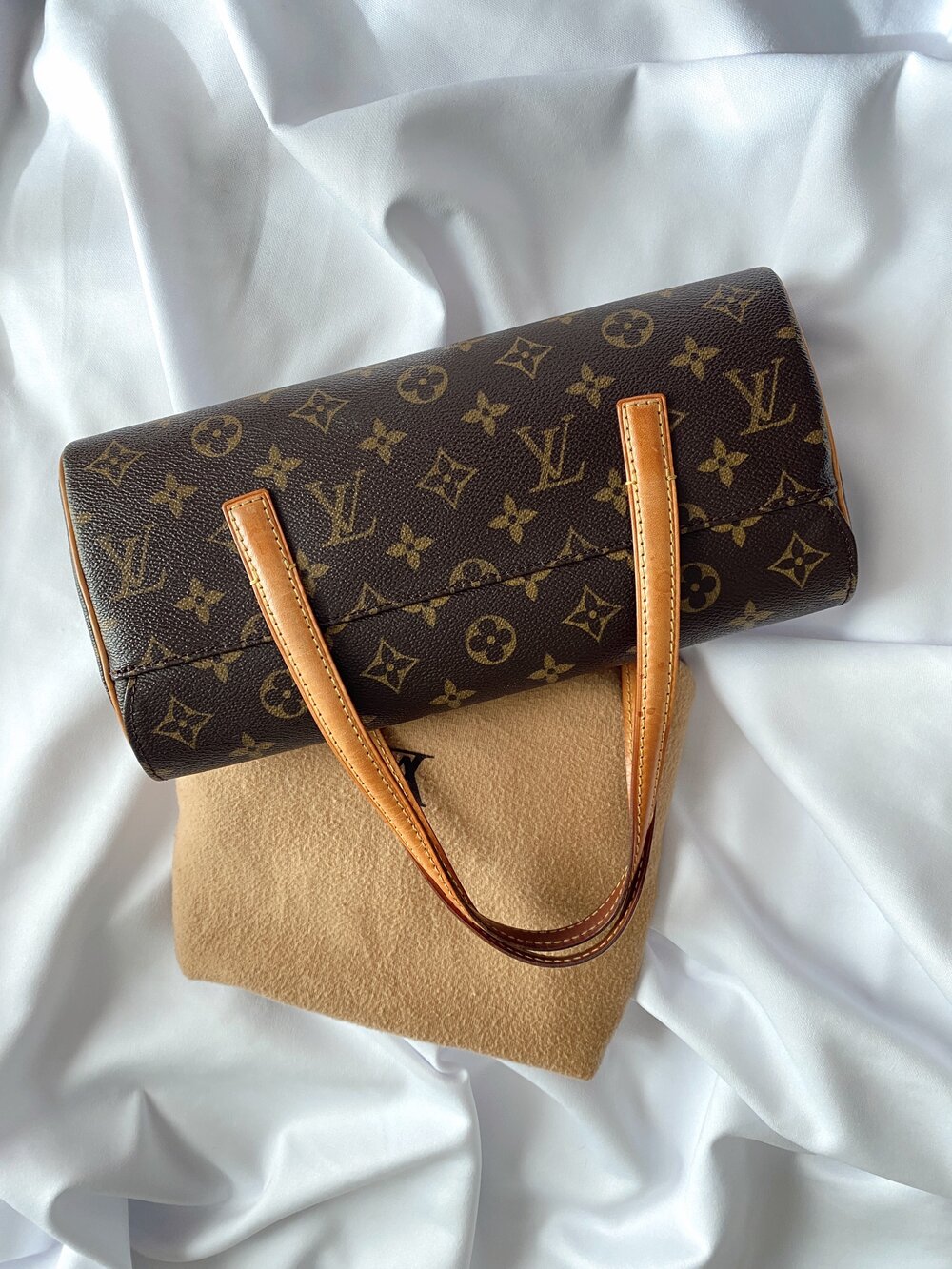 Louis Vuitton - Authenticated Sonatine Handbag - Cloth Brown for Women, Good Condition