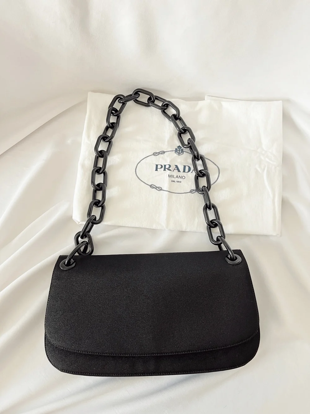 Prada  Tessuto Nylon Chain Shoulder Bag – Baggio Consignment