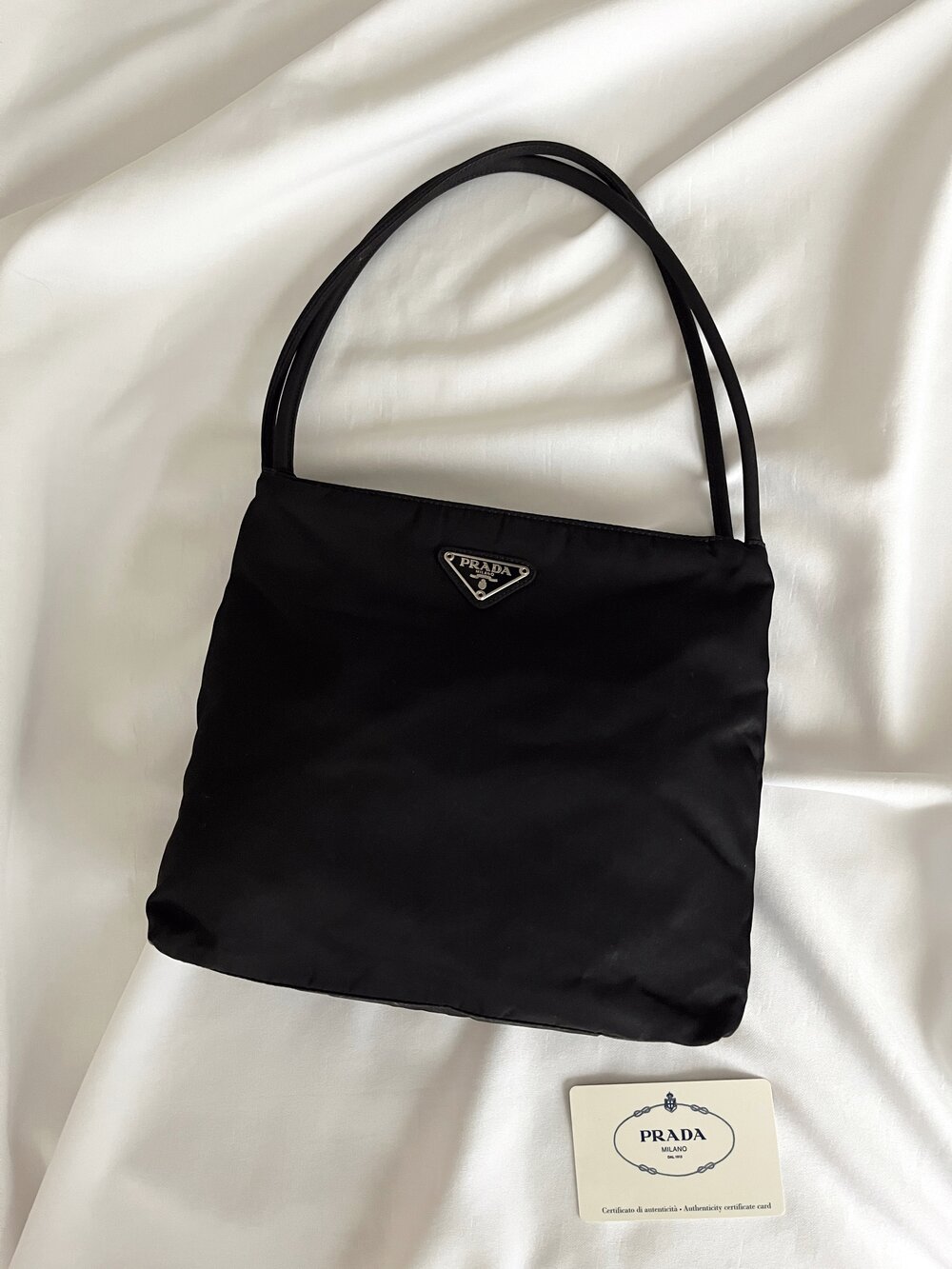 Prada Tessuto City Tote — Vic's Vintage Prada Tessuto City Tote — Vic's Vintage