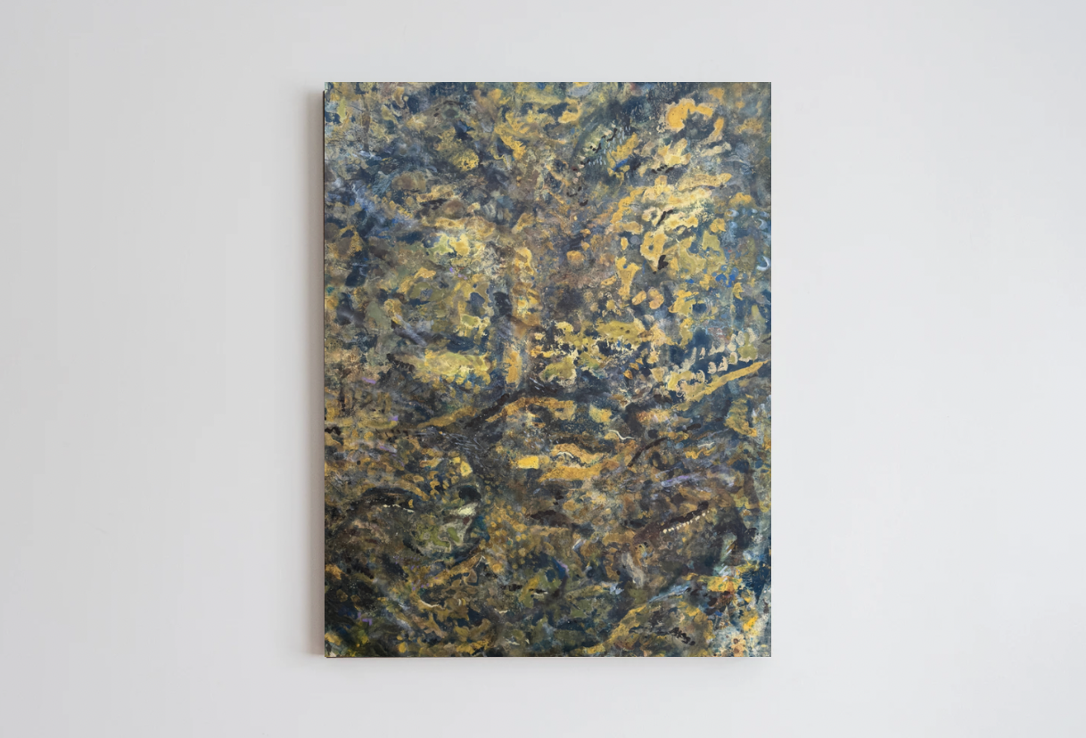 Kristian Hawker — Biolunes (2026) — Oil, Acrylic and Enamel on Canvas — 170.5 cm x 130.5 cm