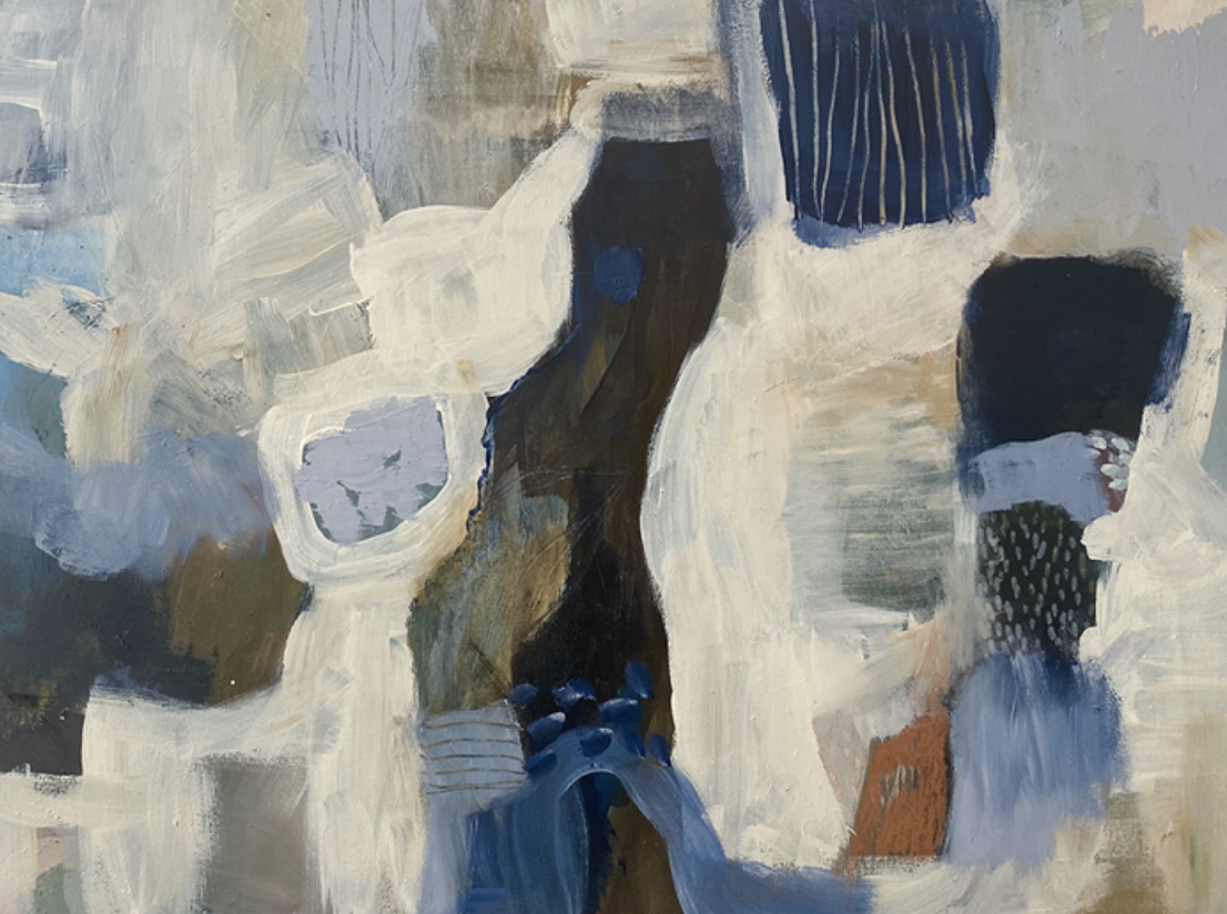 Tiel Seivl-Keevers — Storm Brewing — Mixed Media on Canvas — 46 cm H x 61 cm W — Framed in Oak — $2100