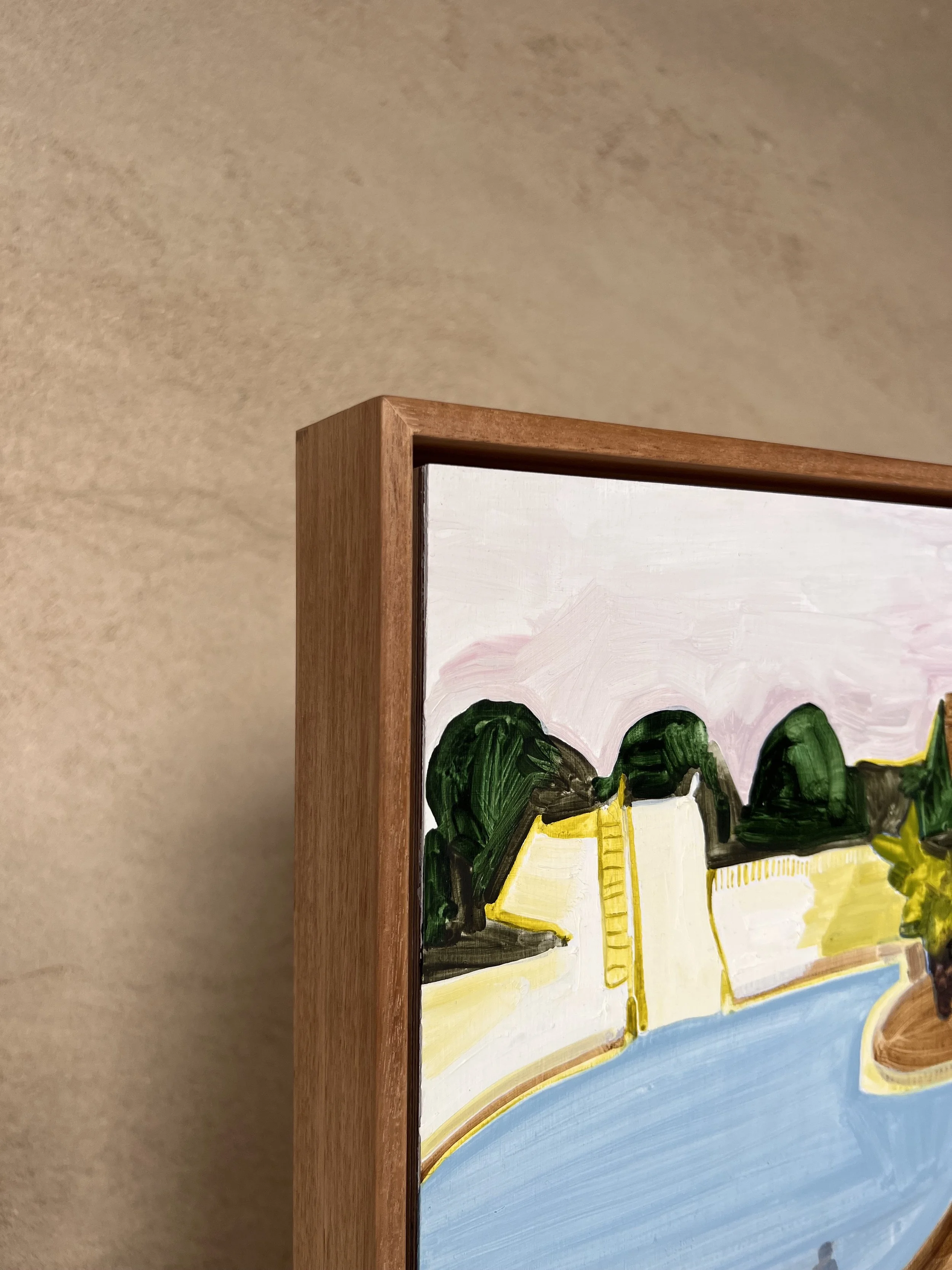 Eleanor Purseglove — Pool (2023) — Oil on Board — 30 cm H x 25 cm W