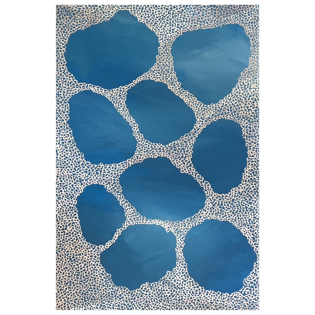 Hannah Lange — Ocean Rock Pools (2026) — Acrylic on Cotton Canvas — 51 cm x 34.5 cm