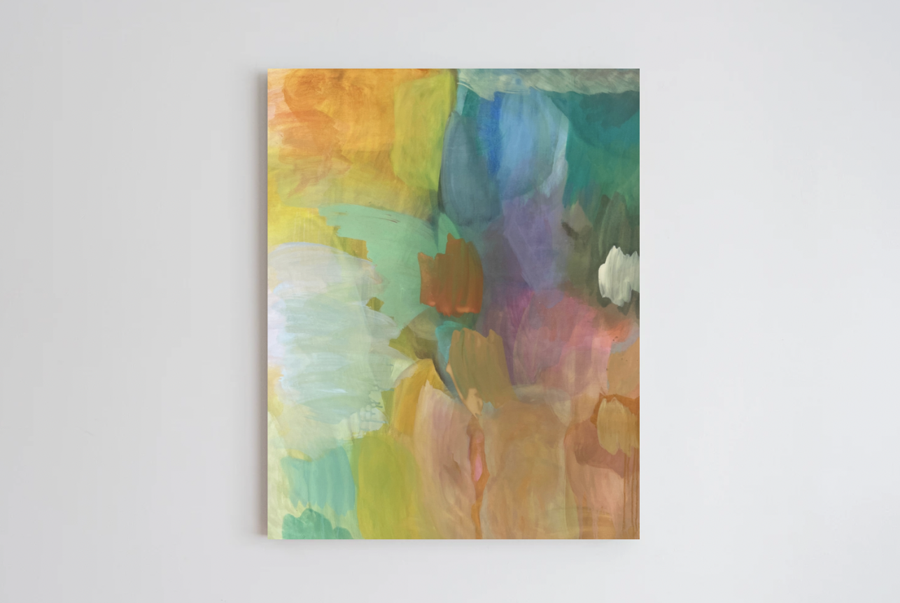 Sarah Darling — Sky in Pooling Water (2025) — Oil On Canvas — 140 cm x 120 cm