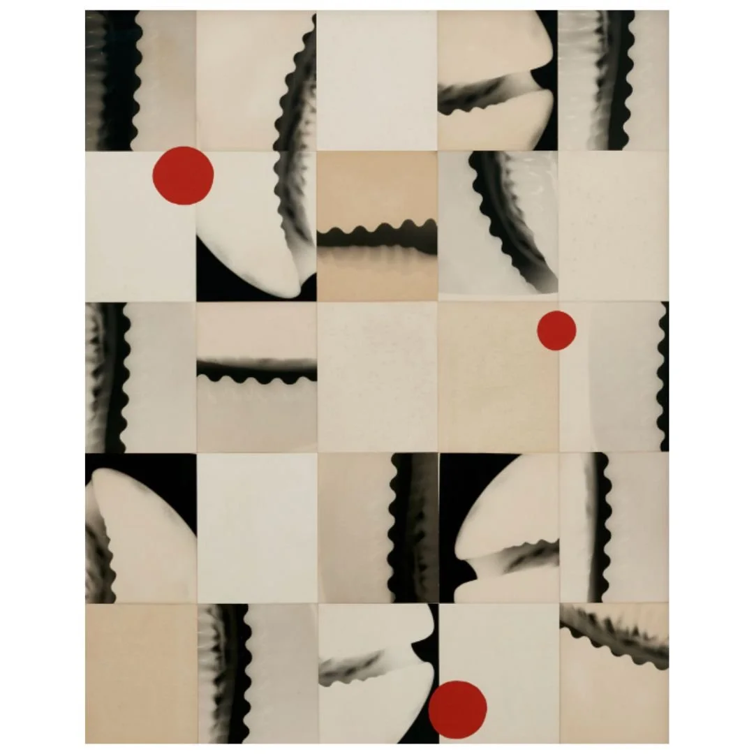 Ming Nomchong — Curvatours (2025) — Composition of 25 Hand-Printed Silver Gelatin Prints on Fibre-Based Baryta Paper & Coloured 100 gsm Paper — 129.2 cm x 104.5 cm (Framed Size)
