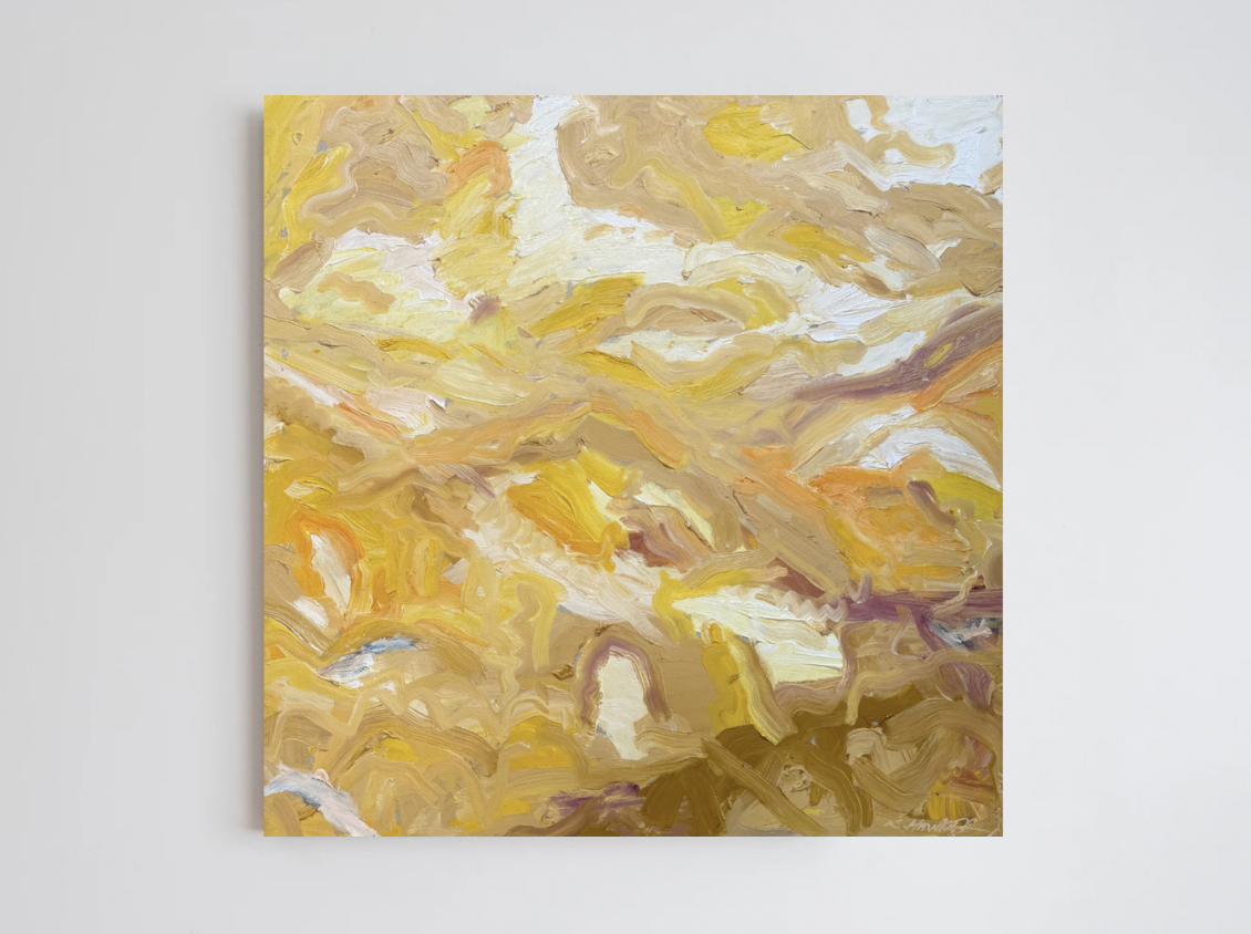 Kristian Hawker — Landscape In Oil (2024) — Oil, Acrylic and Enamel on Canvas — 91.2 cm x 91.5 cm